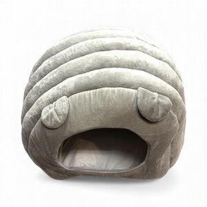 NWT Cozy Gray Pet Cave Bed Soft